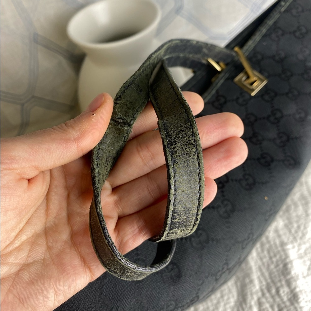 Gucci GG Canvas Tote Bag Black, Authentic - Picture 7 of 13